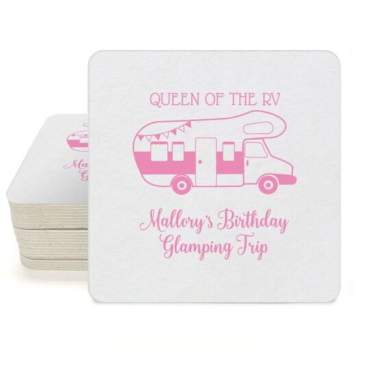 Queen of the RV Square Coasters